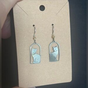 🐈‍⬛Siver Cat Earrings 🐈‍⬛
